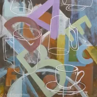 acrylic abstract shapes