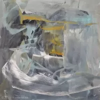 acrylic 'limited palette'  abstract grotto caves