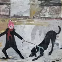 acrylic dogs