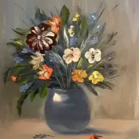 oil canvas flowers