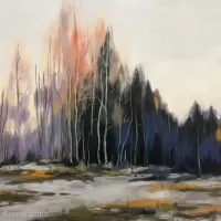 oil canvas  landscape spring