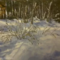 oil canvas winter landscape