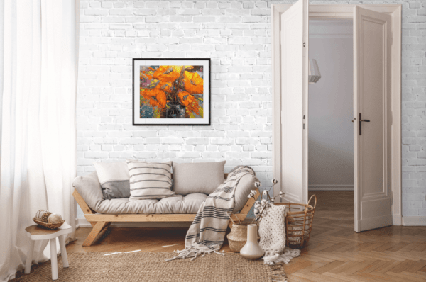 semi-abstract oil canvas flowers